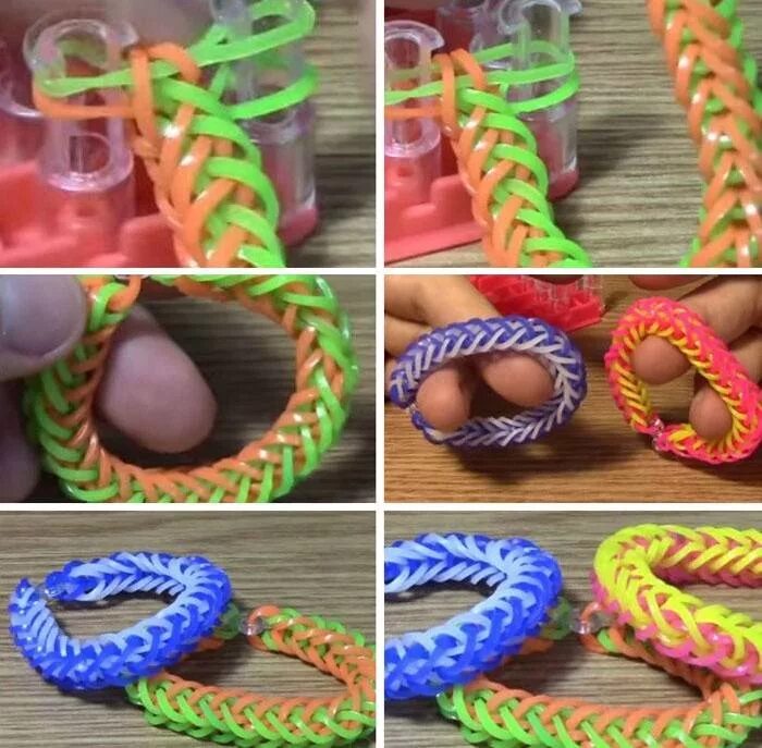 Плетение резинками на пальцах. Рогатка для плетения браслетов. Плетеные браслеты из резиночек. Тройной браслет из резинок. Красивые и легкие браслеты из резинок.