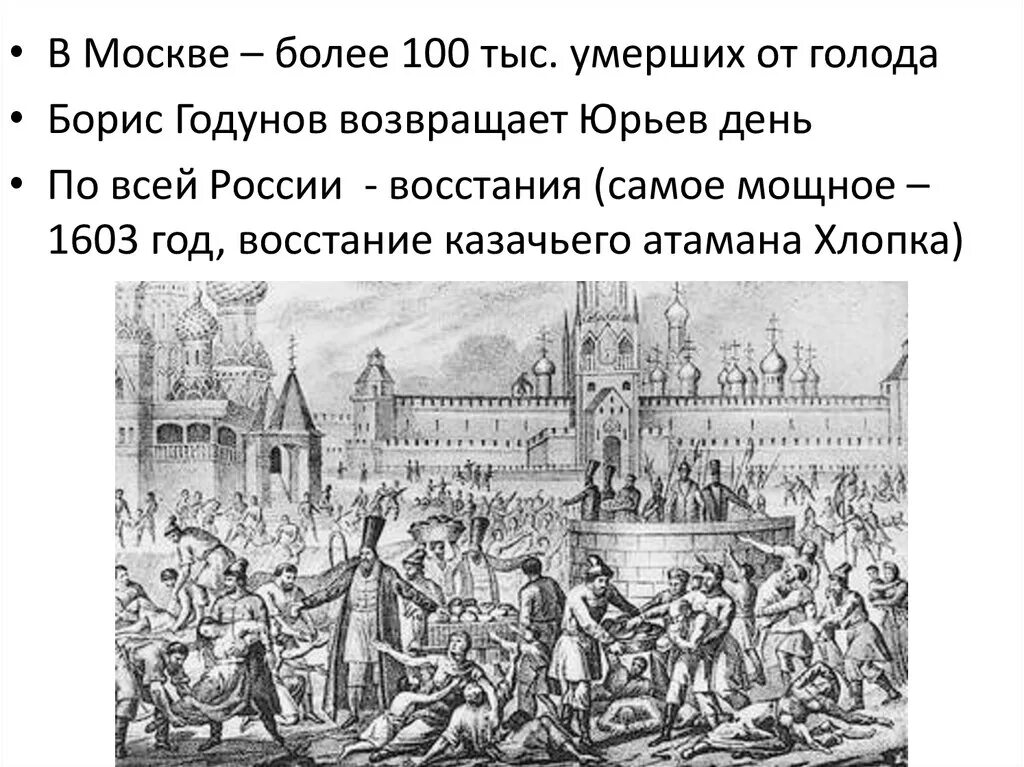 Великий голод (1601-1603). Голодные Восстания 1601 1603. Голод в России 1601 1603. Великий голод 1601.