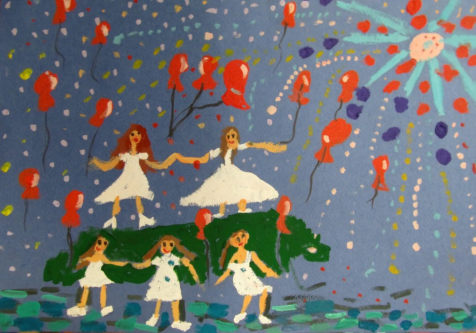 О детском рисовании. Рисование дети танцуют. Рисуем с детьми. Дети рисуют танец.