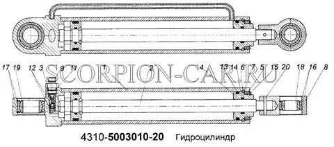 Гидроцилиндр подъема устройство