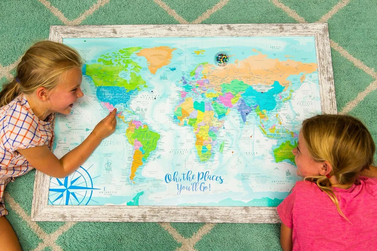 Learning maps. Интерактивная карта для детей. Карта picture for Kids. World Map children.