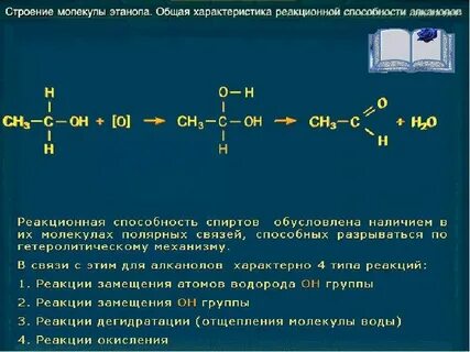Химическая связь спиртов