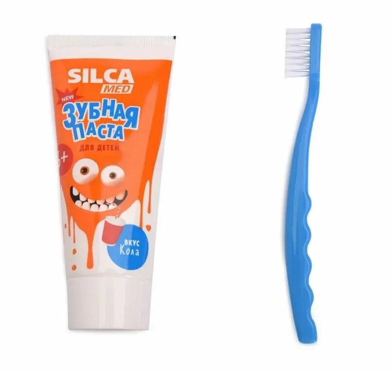 Зубная паста для детей новый. Детская зубная паста Silca. Silca зубная паста детская c обезьянкой. Зубная щетка и паста. Зубная паста и щетка для детей.