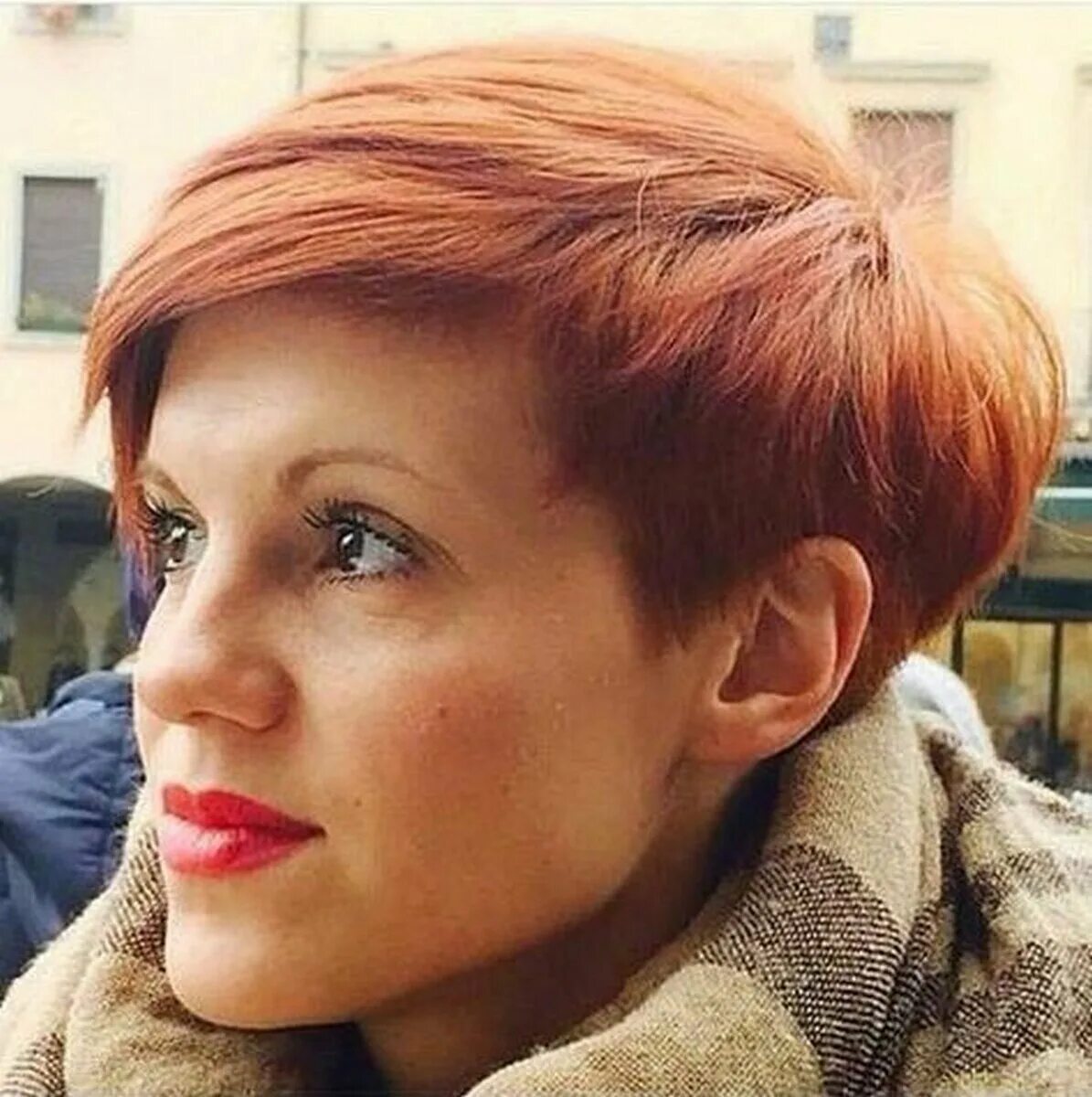 Стриженную рыжую