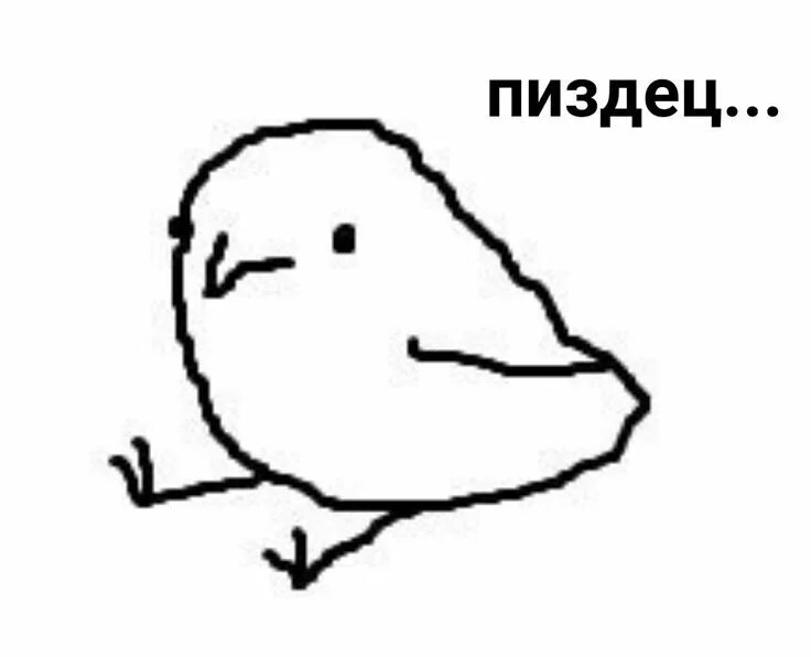 Черно белая птица мем Xaxaa