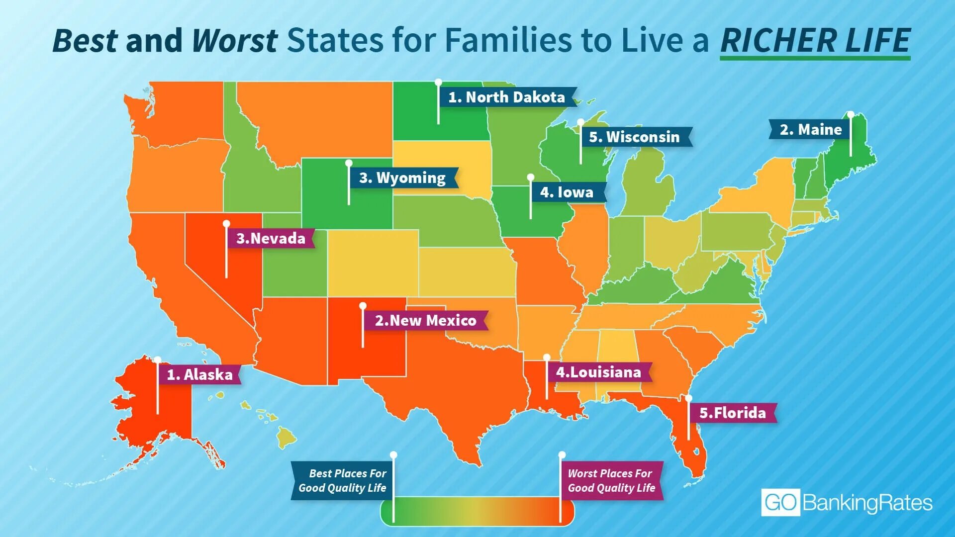 Let us for the best. Best and worst States in USA. For the State. Bad State USA. The best States in USA for Life.