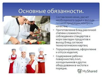 Профессии обязанности и требования