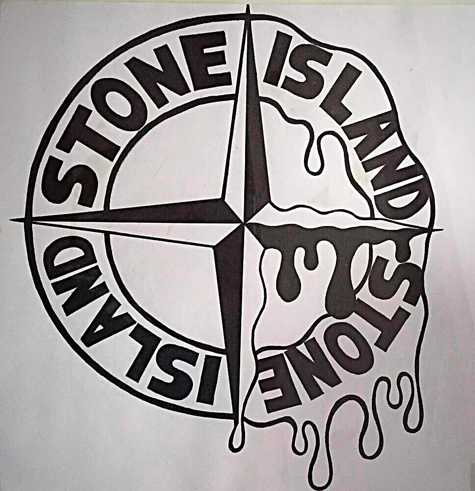 Знак stone. Стон Исланд рисунок. Тату стон Исланд. Stone Island логотип. Stone Island наклейка.