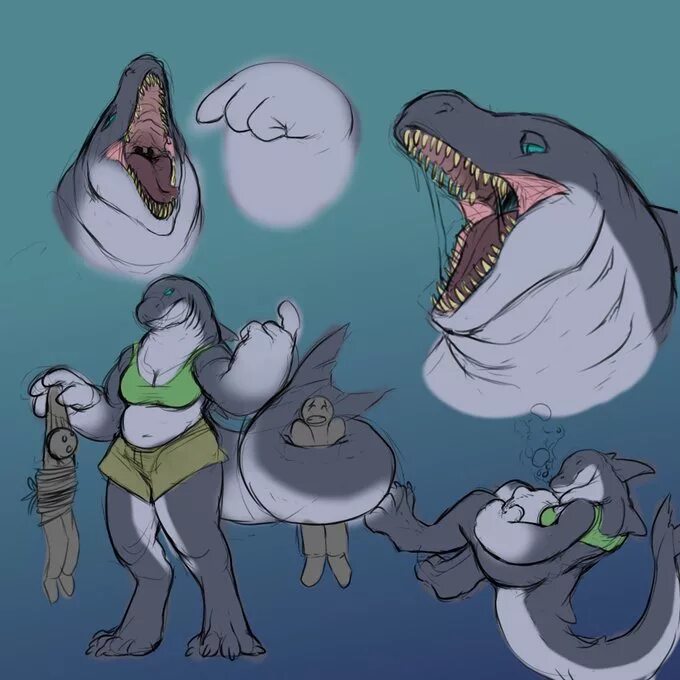 Shark rule 34. Vore сирен.