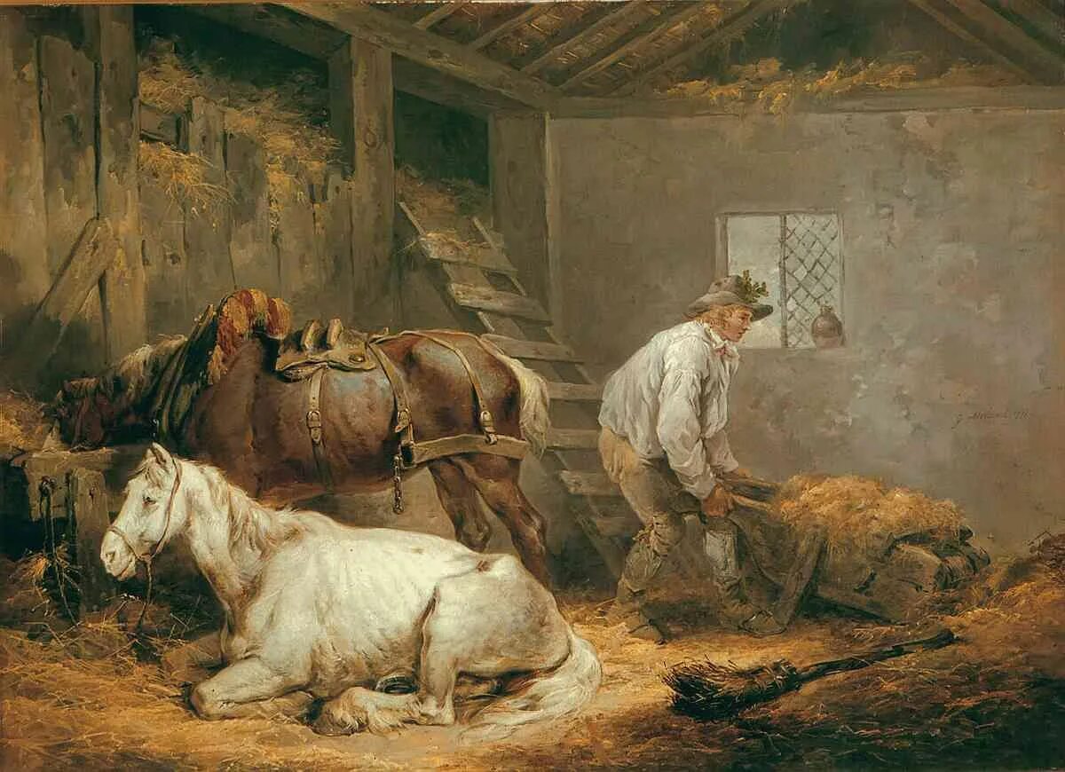 Джордж морланд картины. Хлев для коровы. Осмотреть хлев. Хлев для животных. Рубенс хлев.