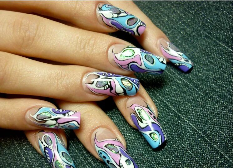 Pin on Nail art Grunge nails, Kawaii nails, Nails