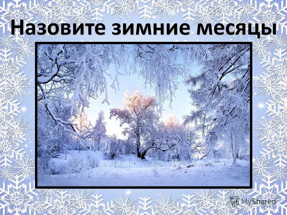 Тема зимние месяцы
