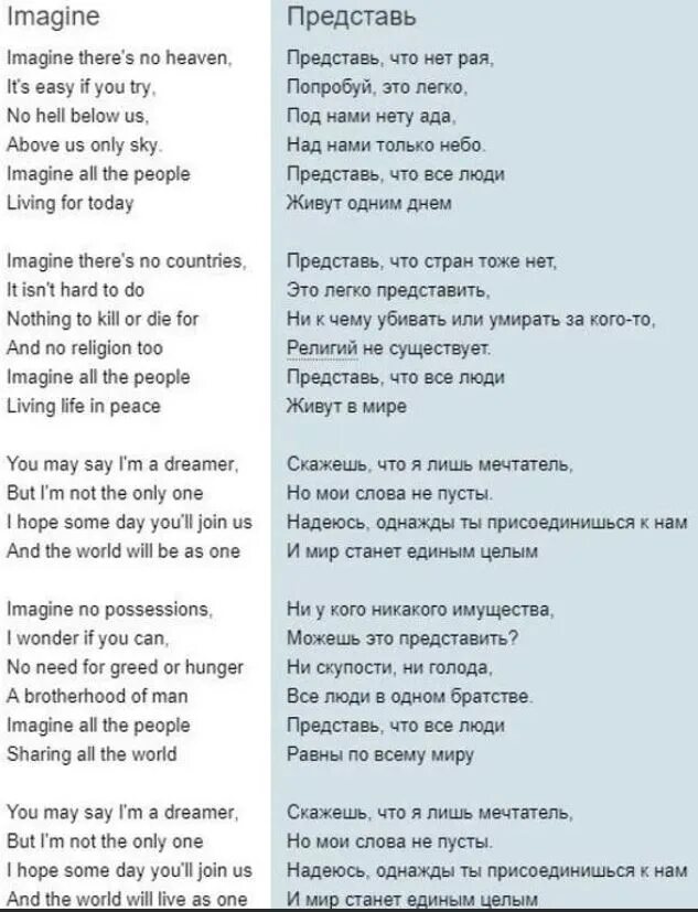 Переводы песен тхт. Imagine текст песни. Imagine John Lennon текст. Imagine перевод песни Джона Леннона. Перевод песни имеджин Джона Леннона.