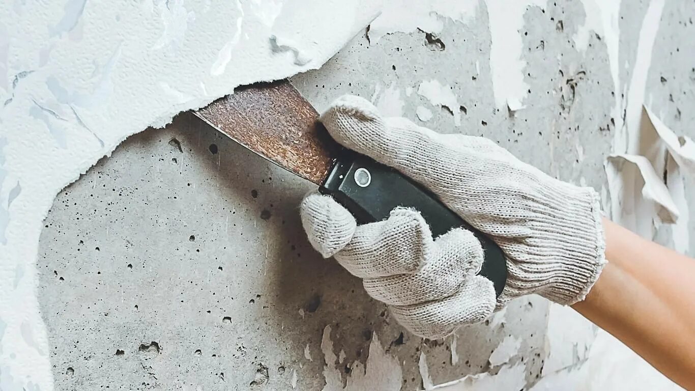 Как сдирать обои со стены