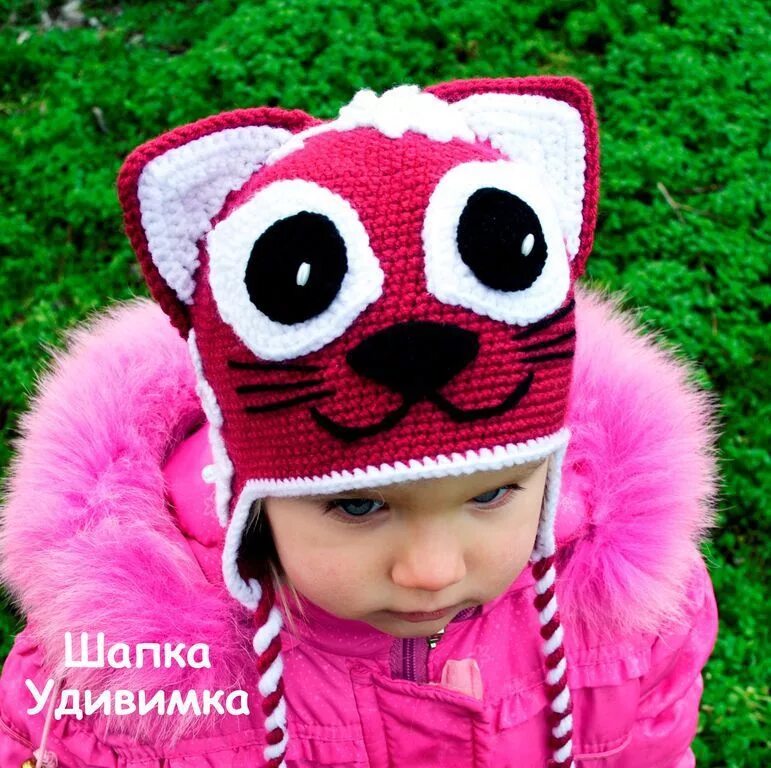 Вязаные шапочки с ушками девочками. Детские шапочки. детские вязаные шапки. шапка с ушками для девочки. детские шапки с ушками.