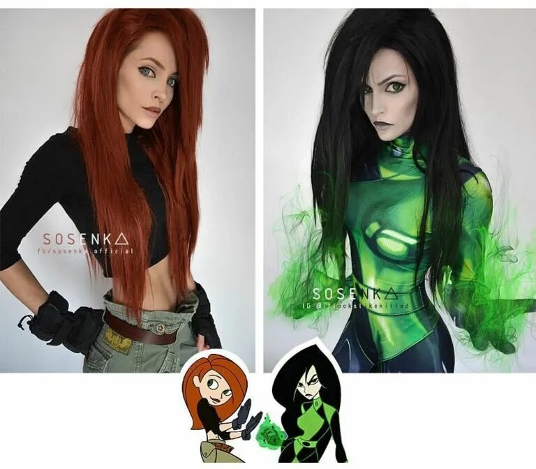 Косплей плюсы. Kim and Shego Cosplay.