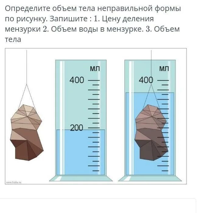 Объем сплошного тела из мрамора. Тело неправильной формы. объем тела. определение объема тела. определите объем тела неправильной формы.
