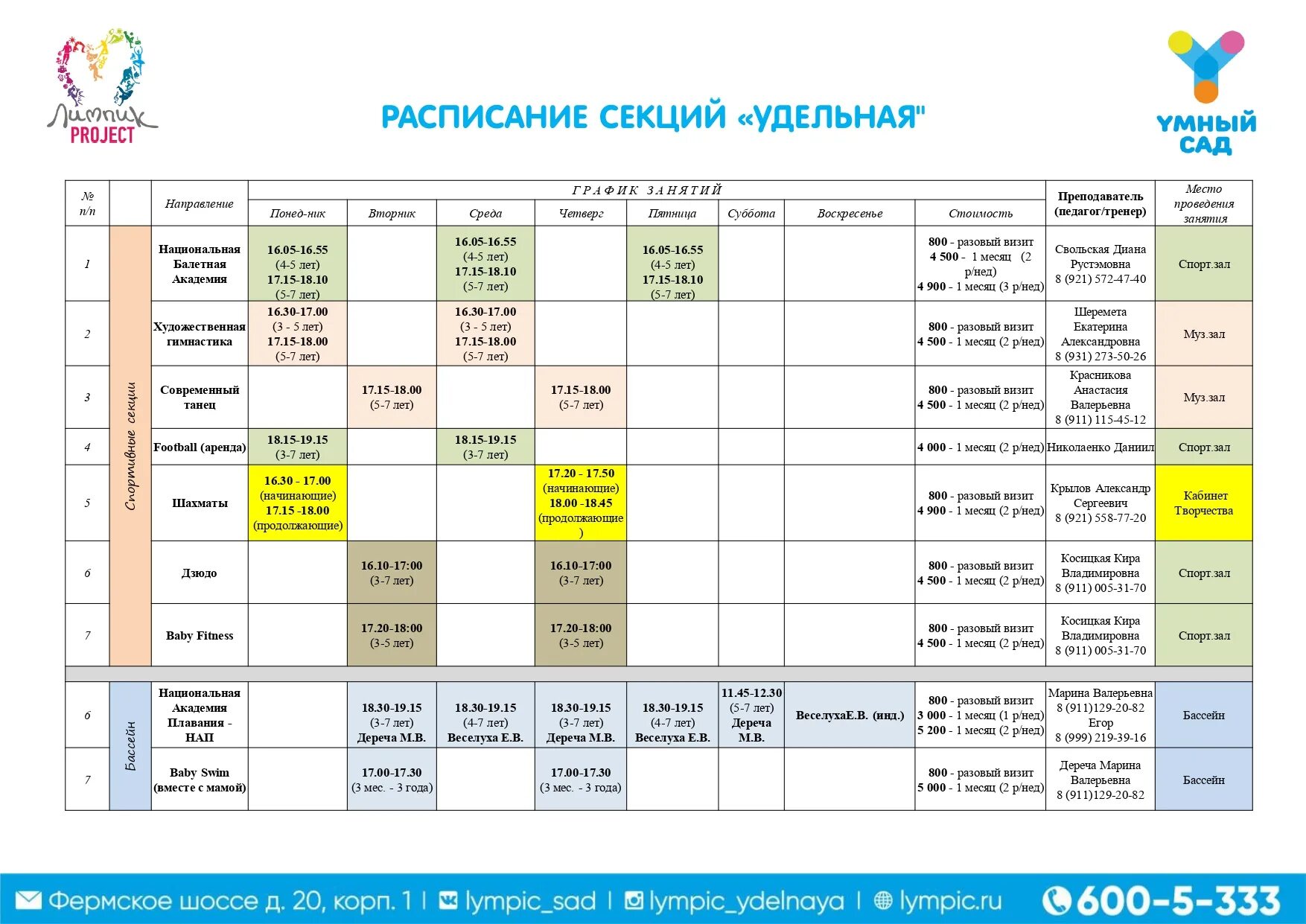 Расписание на завтра на 5