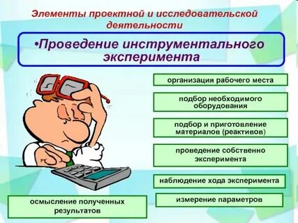 На поисково исследовательском этапе проектной деятельности выполняют