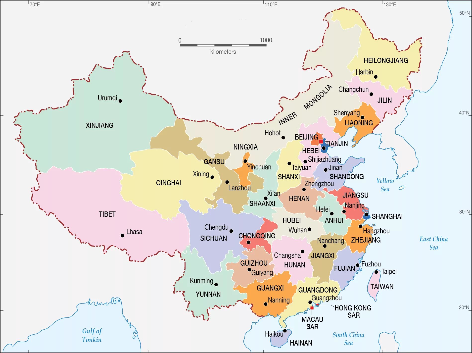 Map of china. China Provinces Map. Карта Китая с провинциями и городами. Карта Китая с провинциями. Карта КНР С провинциями.