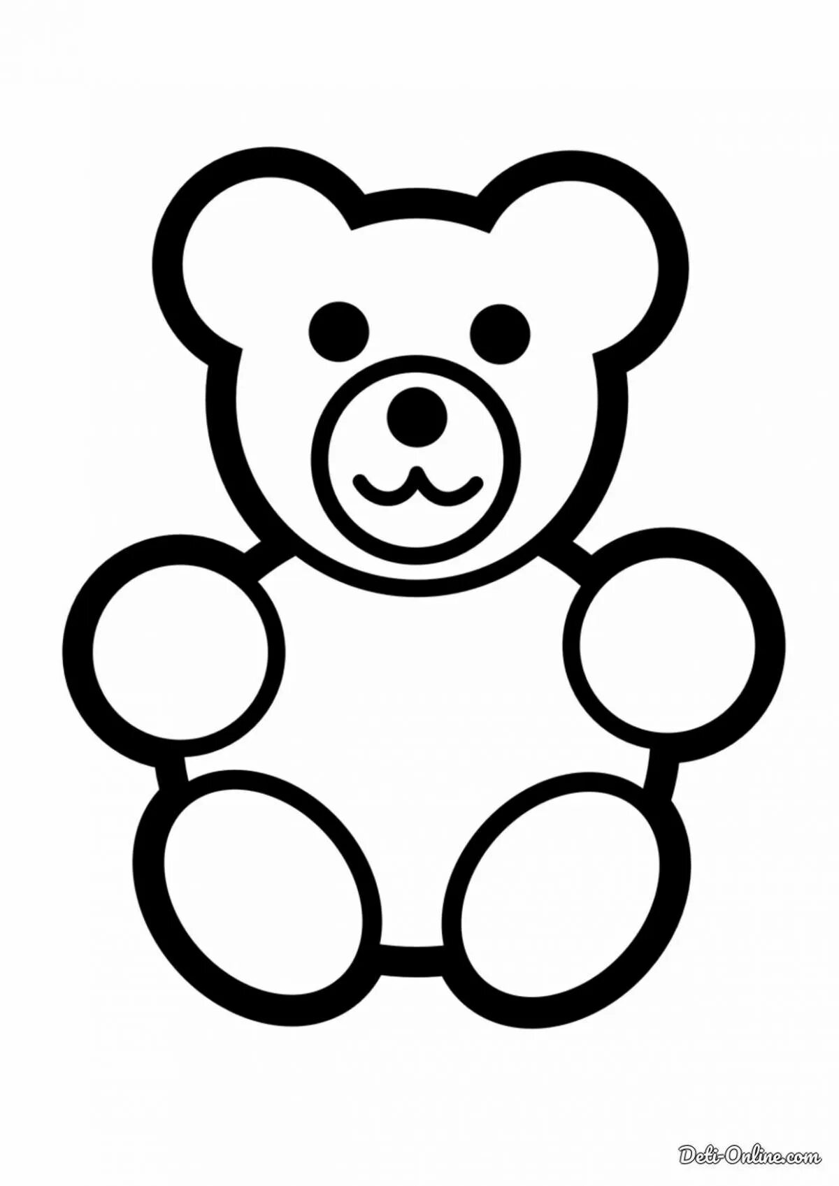 Мишка игрушка шаблон