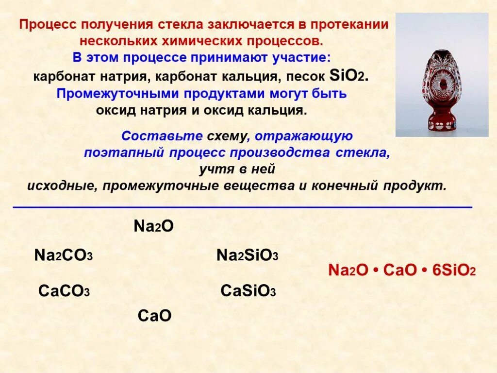 Оксид кремния 4 карбонат калия. Процесс получения стекла. Получение стекла химия. Карбонат натрия карбонат кальция. Получение стекла реакция.