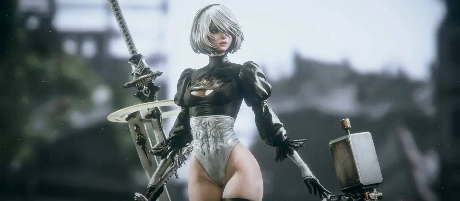 Играл в NieR: Automata? Смотри - сама 2B YoRHa в моей постели