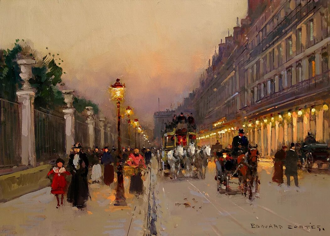 Улица риволи в Париже 19 век.