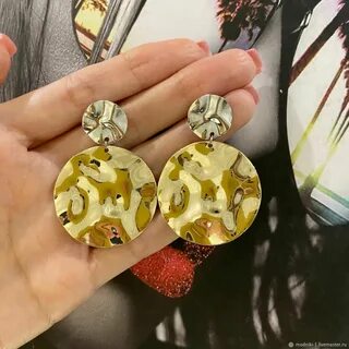 Серьги золото бижутерия золото
