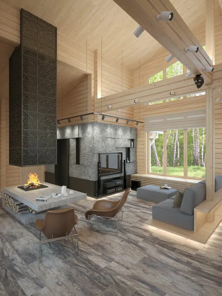 ARTROOM Интерьер деревянного дома из бруса под Минском Small house design, Cabin