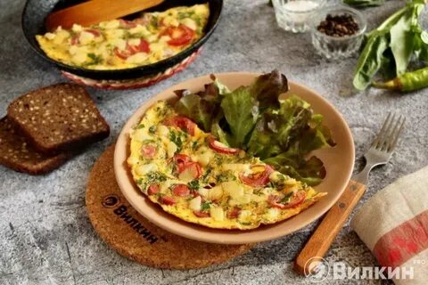 Омлет с сосисками
