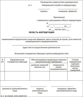 Форма заявления о государственной аккредитации