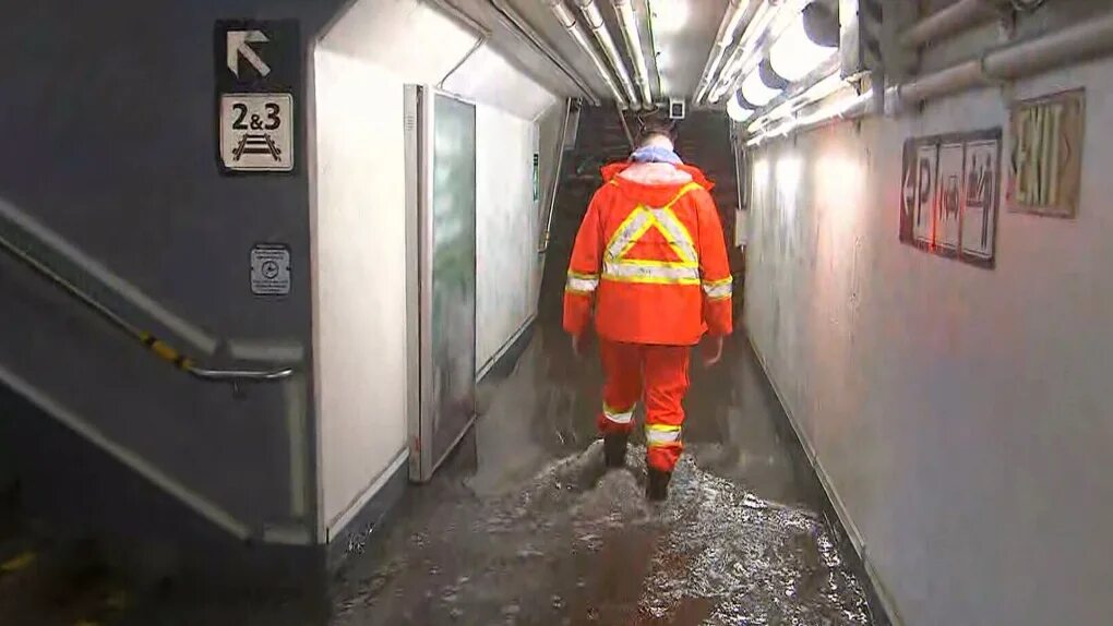When you go to the station. When you go to the station