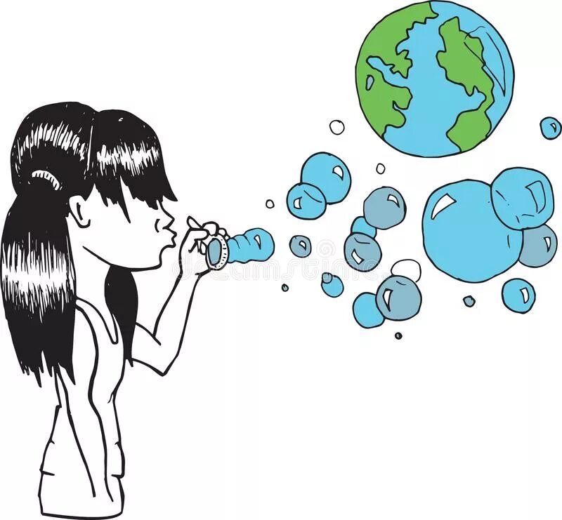 Включи воздуха дуй. Девочка дует пузыри. Девочка дует пузыри на белом фоне. Девочка дует пузыри планеты. Нарисованные девушки с мыльными пузырями.