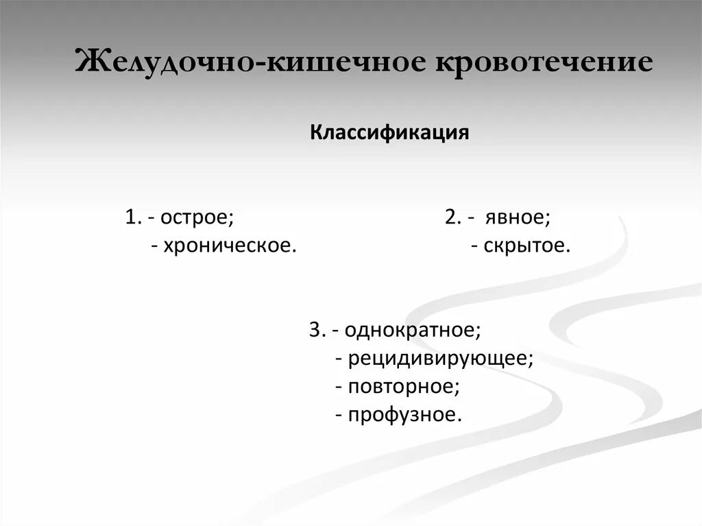 Желудочно кишечное кровотечение стандарт. Желудочно-кишечное кровотечение классификация. Классификация острых желудочно-кишечных кровотечений. Желудочно кишечное кровотечение локализация. Кишечное кровотечение классификация.