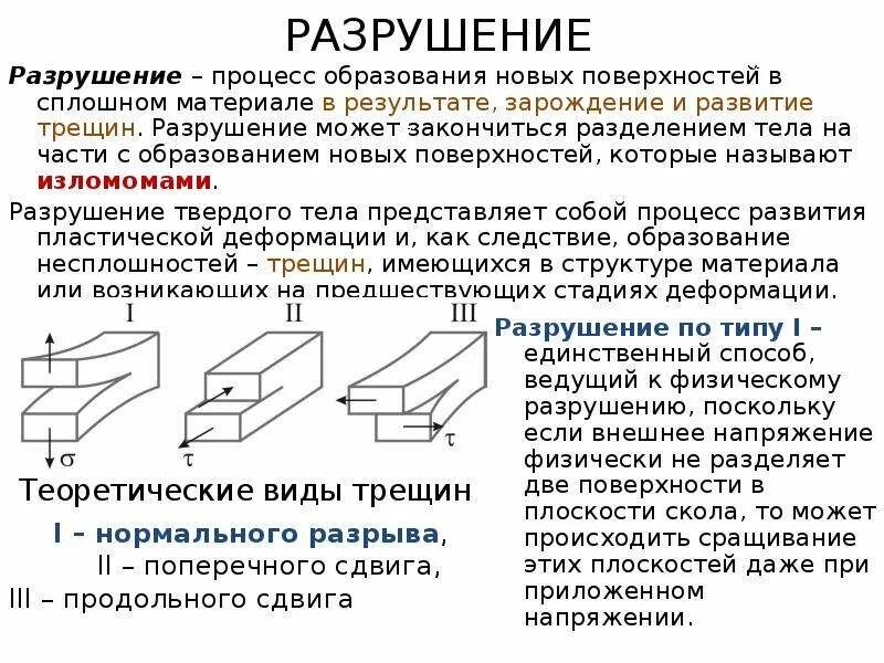 Деформация и разрушение материалов. Деформация и разрушение металлов. Пластическая деформация металлов. Стадии разрушения материалов. Развитый разрушить