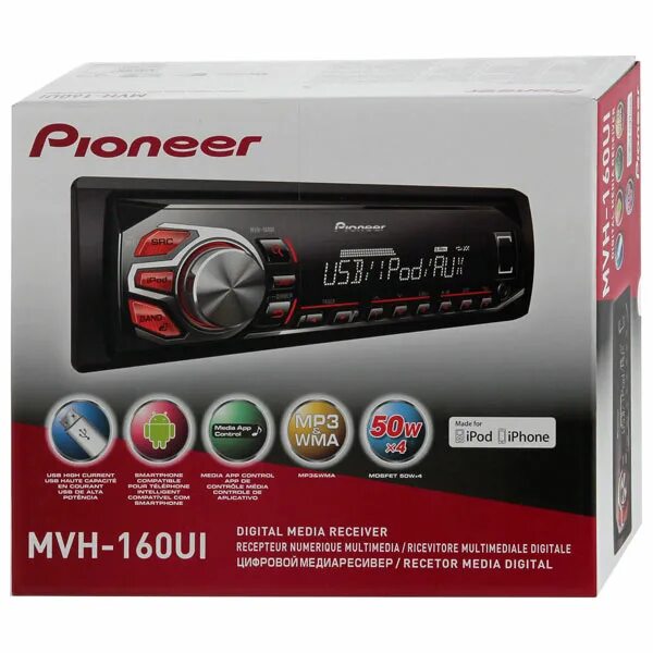 Pioneer MVH-160. Pioneer 160ui. Pioneer MVH 160ui. MVH-160ub. Описание автомагнитолы