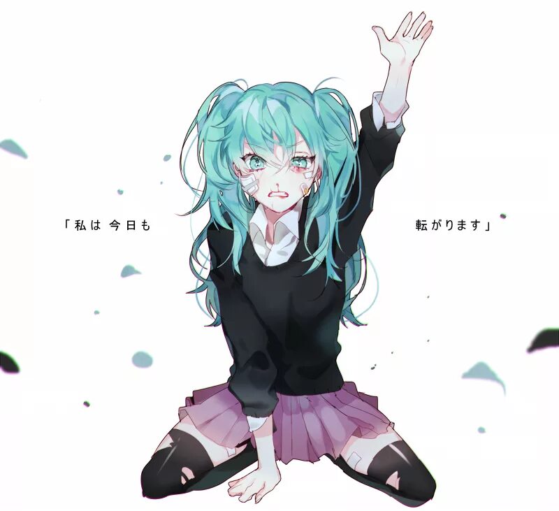 Wowaka rolling girl. Ноты роллинг герл. Мику rolling girl. Мику хатсуне плачет. Мику хатсуне ноты.