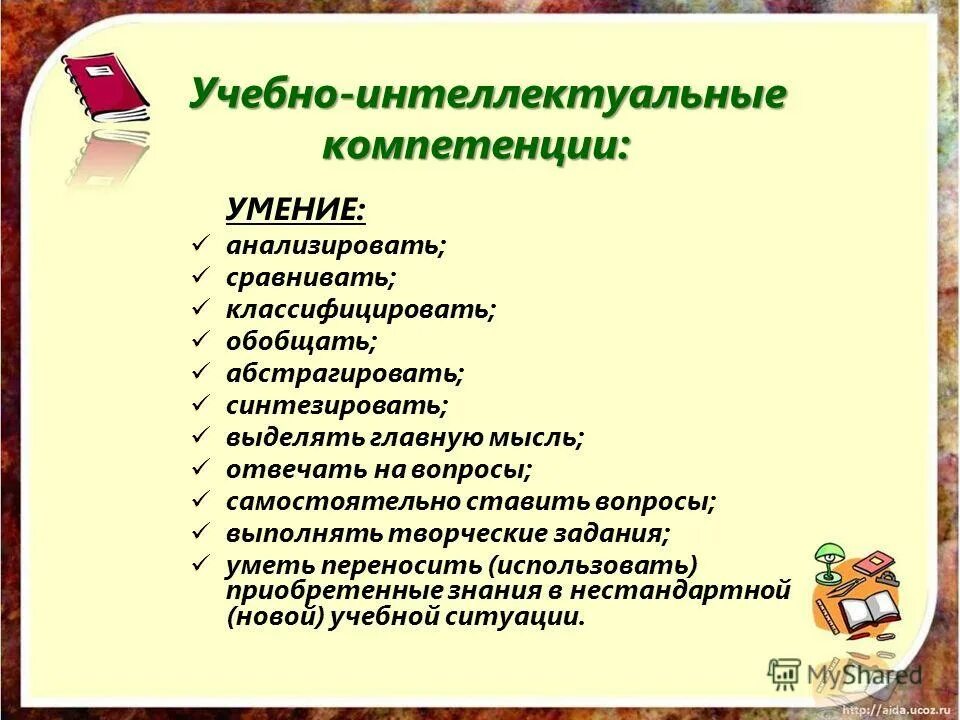 индивидуальная рефлексия. интеллектуальные компетенции. сходства умений и навыков. школа ism крылатское.