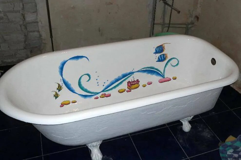 Чугунный ванна эмалировать
