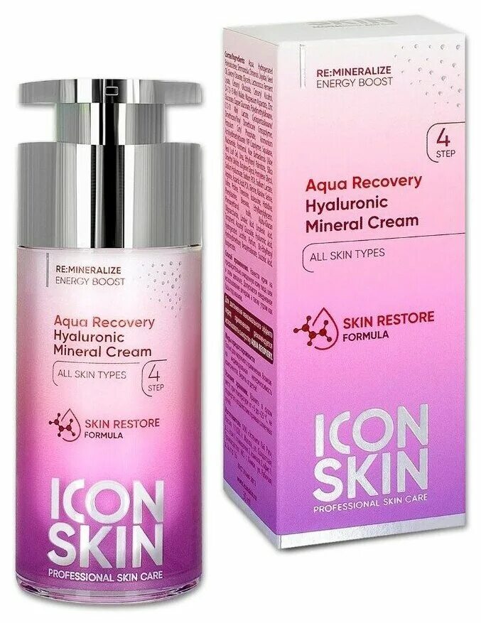 Icon Skin Aqua Recovery Hyaluronic Mineral Cream. Айкон скин крем для лица. Icon Skin Аква рековери увлажняющий крем. Icon Skin увлажняющий крем с гиалуроновой кислотой.