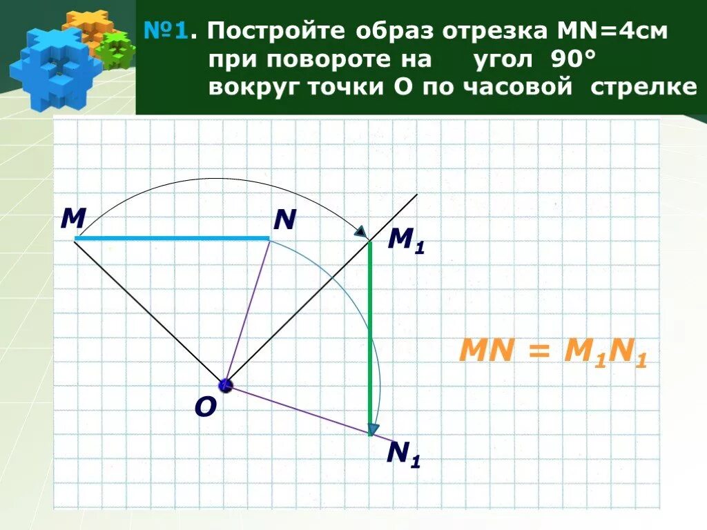 Квадрат против часовой стрелки. Построение при повороте вокруг точки. Поворот вокруг точки на угол. Поворот отрезка вокруг точки. Построение отрезка при повороте вокруг точки.