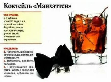 Коктейль манхэттен классический состав