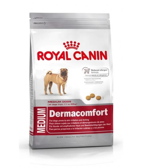 Корм для собак купить в новосибирске. Роял Канин Dermacomfort для собак. Сухой корм Royal Canin Medium Dermacomfort. Корм Royal Canin Digestive Care. Роял Канин Медиум Лайт Вейт.