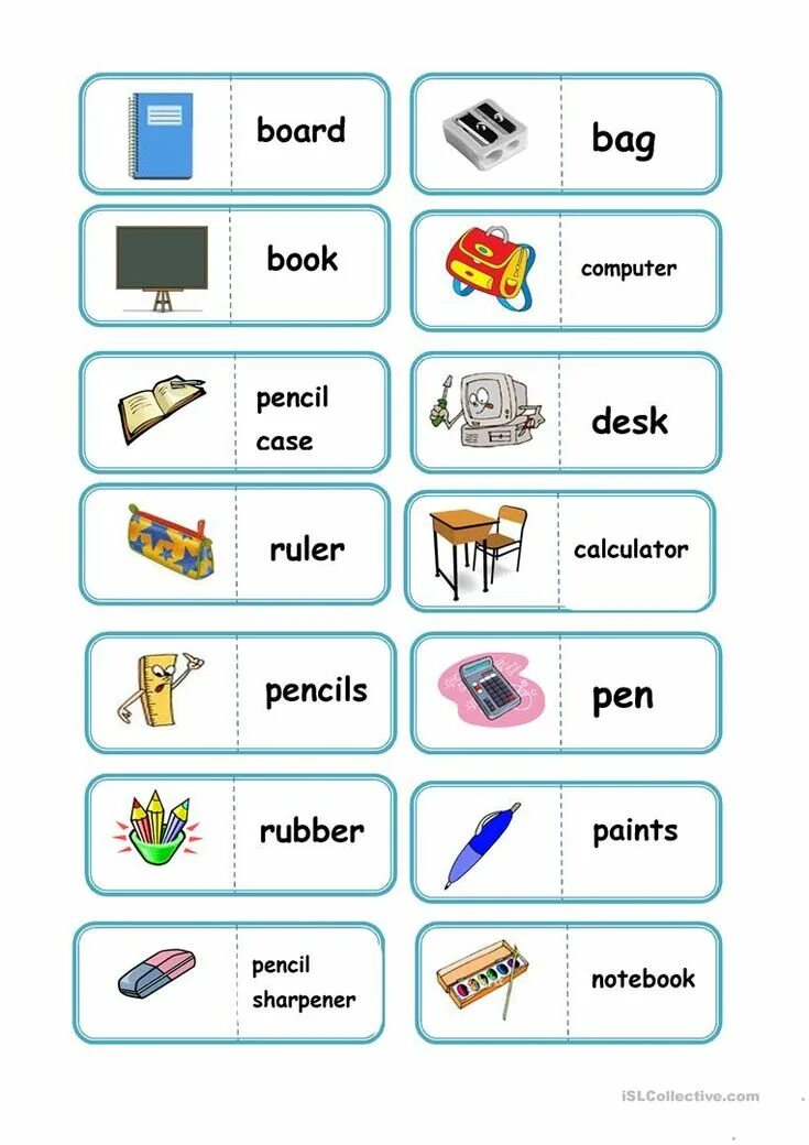 Игра домино английский. Школьные пренодлежностина английском. Школьные принадлежности на английском. Шклдьныепринадлежности на а. Английские слова школьные принадлежности.