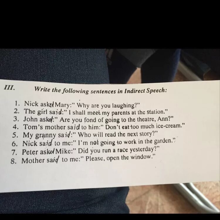 She asked nick but he. Write the following sentences in reported or indirect speech are you french mary asked me ответы. mary asked what date is the concert. are you french mary asked.