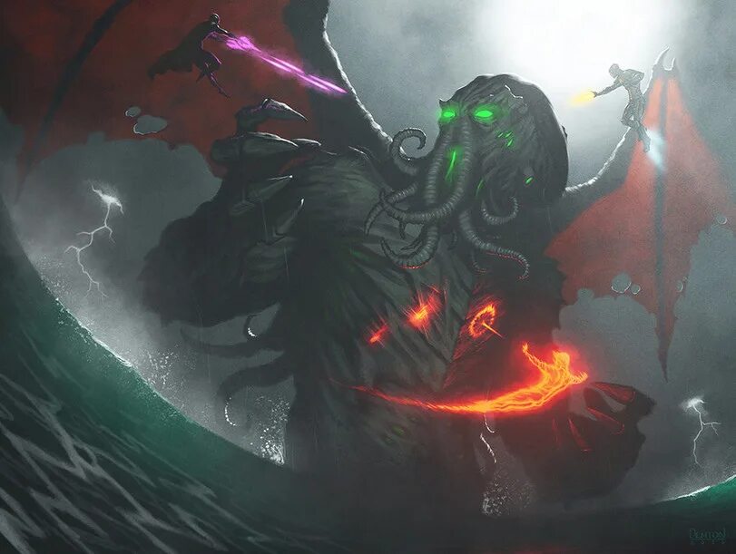 Ктулху реален. Ктулху дитя лавкрафта. Левиафан лавкрафт. Локон медузы лавкрафт арт. Зов ктулху лавкрафт 2020.