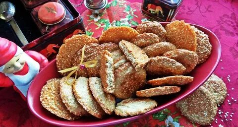 Хрустящее кунжутное печенье