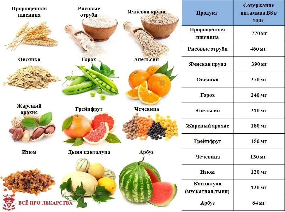 Продукты в которых много витаминов. Витамин b8 (инозитол) норма. Витамин в8 инозитол. Витамин в8 в каких продуктах содержится больше всего таблица. В8 витамин инозитол в продуктах питания таблица.