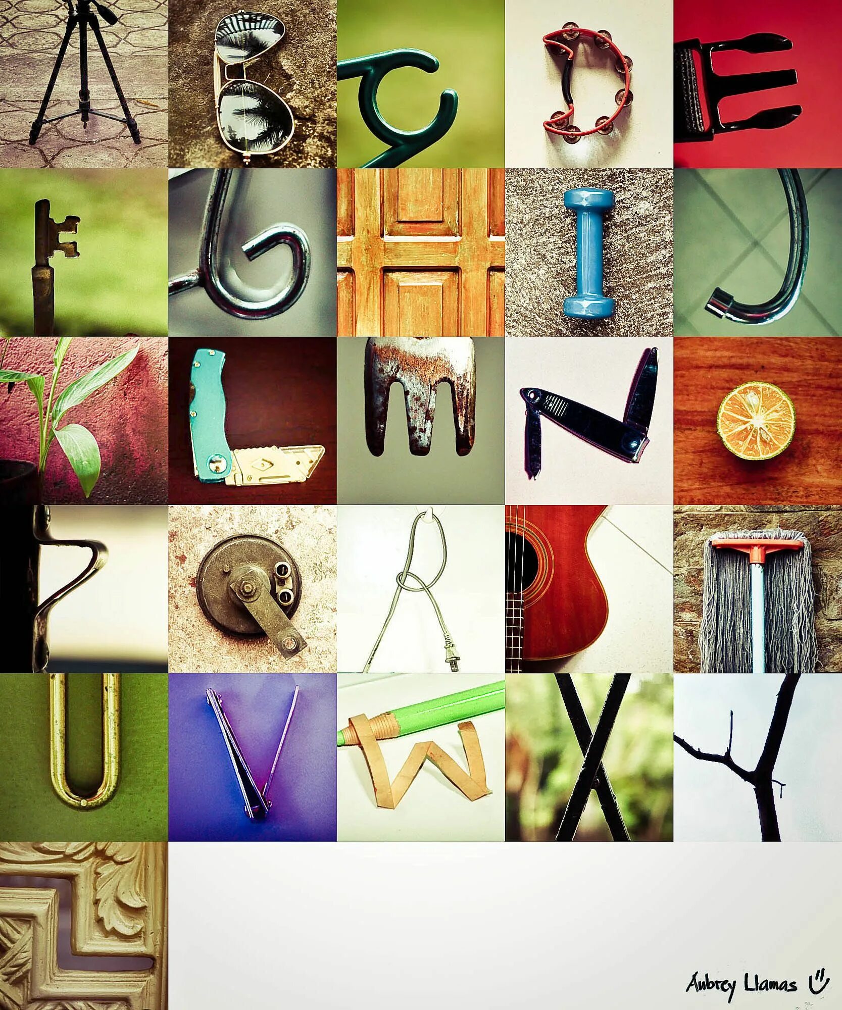 Удивительный мир букв. Буквы из предметов. Шрифт из предметов. Креативные буквы. Алфавит из предметов.